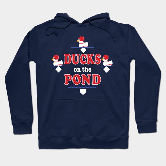 Duck's On the Pond Cute Baseball Softball Funny Saying Hoodie by TeeCreations